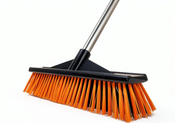 18" Heavy Push Broom for Outdoor Floor Cleaning Heavy Duty Outdoor Broom with 54" Long Handle,Outdoor Broom for Deck,Driveway,Garage,Yard,Deck,Patio,Warehouse,Concrete-0