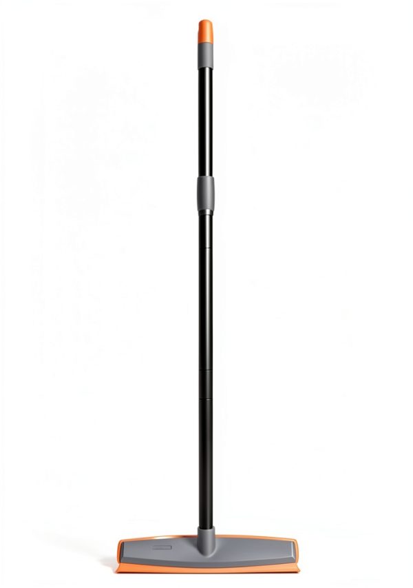 TreeLen Rubber Broom Carpet Rake with Extendable Squeegee-Orange 13"-6