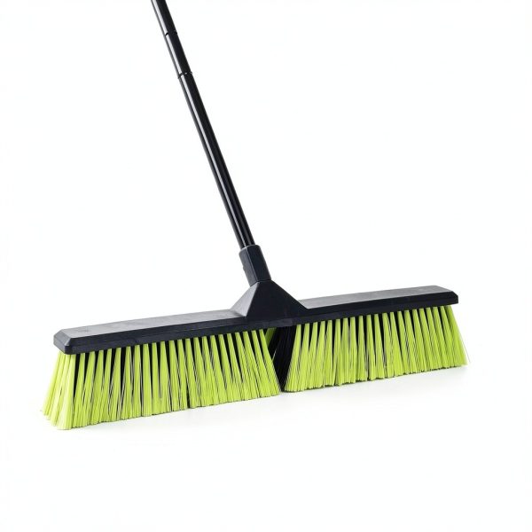 3 PK 24" Push Broom Outdoor, Heavy Duty Broom with 63" Long Handle, Shop Garage Broom with Stiff Bristle for Indoor Outdoor Floor Cleaning, Garden Patio Deck Warehouse Lawn Driveway Scrubbing-8