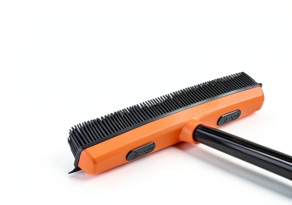 Rubber Broom and Carpet Rake for Pet Hair Removal, 49 Inch Three Section Stainless Steel Pole, Hair Removal Tool, Pet Broom and Rubber Putty, Suitable for Blankets, Hardwood Floors, Ceramic Tiles-5