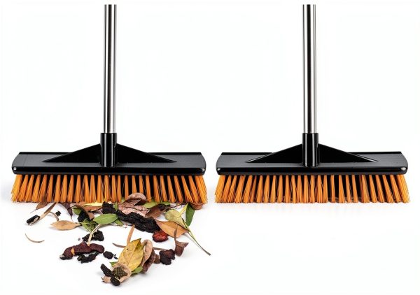18" Heavy Push Broom for Outdoor Floor Cleaning Heavy Duty Outdoor Broom with 54" Long Handle,Outdoor Broom for Deck,Driveway,Garage,Yard,Deck,Patio,Warehouse,Concrete-6