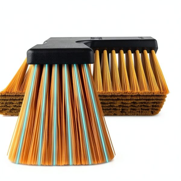 DSV Standard 18’’ Push Broom Outdoor Heavy Duty with 59.4’’ Long Handle, Industrial Broom with Stiff Bristles, Floor Broom for Cleaning Patio Garage Shop Deck Concrete Wood Stone Tile Floor-2