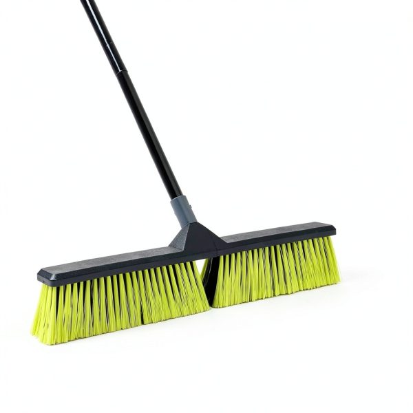 3 PK 24" Push Broom Outdoor, Heavy Duty Broom with 63" Long Handle, Shop Garage Broom with Stiff Bristle for Indoor Outdoor Floor Cleaning, Garden Patio Deck Warehouse Lawn Driveway Scrubbing-7