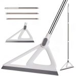 Multifunction Silicone Broom，Squeegee Broom Sweeping Water and Pet Hair，Rubber Magic Broom Sweeper for Floor Bathroom Kitchen Shower，Rugs，Glass Windows（White）-0