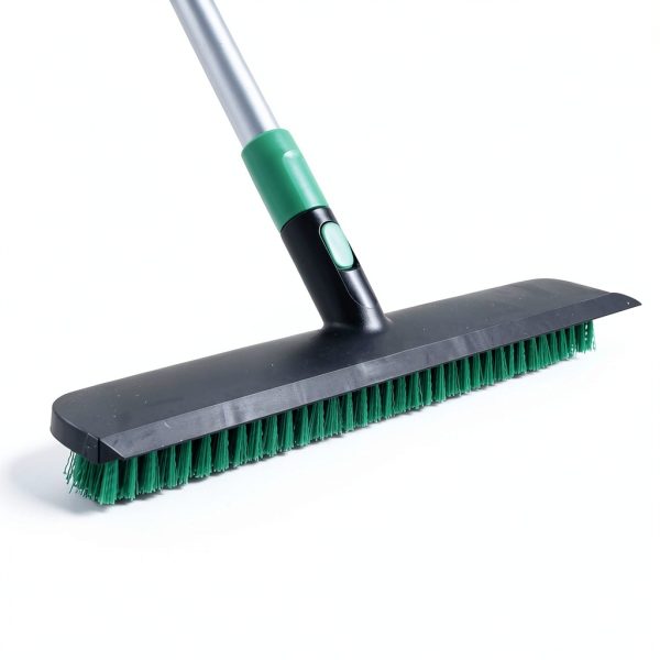 Eyliden X-Large Floor Scrub Brush, 2 in 1 Scrape Brushes with Rubber Squeegee | 55.3" Long Handle, 15" Wide Stiff Bristle Head | Floor Scrubber for Deck Kitchen Shower Bathroom Tub Tile Patio Wall-3