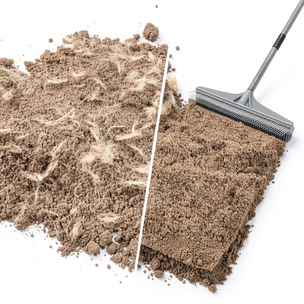 Walensee Rubber Broom 2-in-1 Nylon & Rubber, Adjustable 61" Handle-6