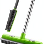 Rubber Broom Homilifibra 57 inch Long Handle Pet Hair Remover Green-0