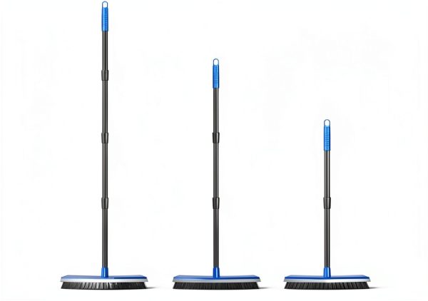 16 Inch Push Broom KeFanta 58" Handle with Rubber Squeegee Blue-5
