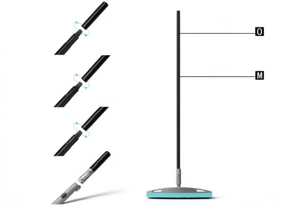 Multifunction Magic Broom by KeFanta 59in Silicone Scraper Blue-6