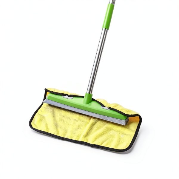 Rubber Broom Homilifibra 57 inch Long Handle Pet Hair Remover Green-3