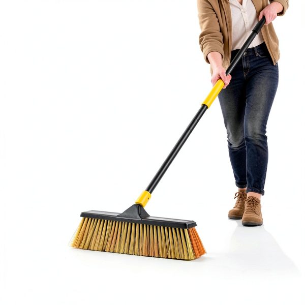 Yocada 18 Inch Push Broom Heavy-Duty Outdoor Commercial Broom Brush Stiff Bristles for Cleaning Patio Garage Deck Concrete Wood Stone Tile Floor 65.3 inch Long-2