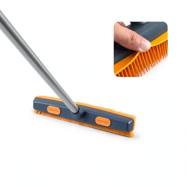 Pet Hair Removal Broom TidyBliss 57in Extendable with Squeegee Gray-2