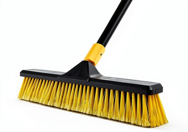 Yocada 18 Inch Push Broom Heavy-Duty Outdoor Commercial Broom Brush Stiff Bristles for Cleaning Patio Garage Deck Concrete Wood Stone Tile Floor 65.3 inch Long-0