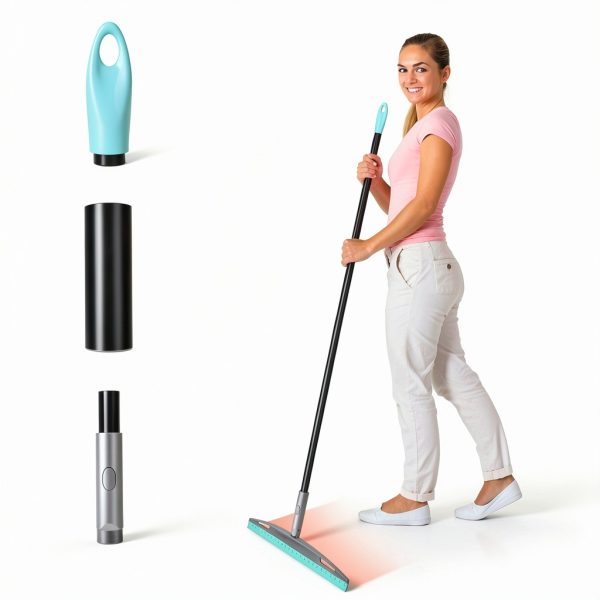 Multifunction Magic Broom by KeFanta 59in Silicone Scraper Blue-5
